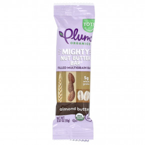 Plum Organics, Mighty Nut Butter Bar, для детей от 15 месяцев, миндальное масло, 5 батончиков, по 19 г (0,67 унции) в Москве - eco-herb.ru | фото