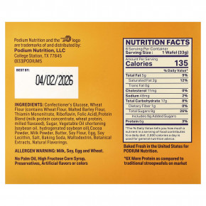 Podium Nutrition, протеиновая вафля, шоколадный брауни, 8 вафель по 33 г (1,16 унции) в Москве - eco-herb.ru | фото