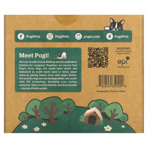 Pogi's Pet Supplies, Earth Friendly Poop Packages, свежий порошок, 30 рулонов, 450 пакетиков в Москве - eco-herb.ru | фото