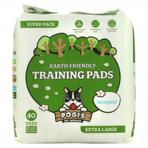 Pogi's Pet Supplies, Earth Friendly Training Pads, очень большие, 40 шт. - описание