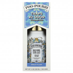 Poo-Pourri, Before-You-Go, спрей-освежитель для туалета, с ароматом Amalfi Flush, 59 мл (2 жидк. унции) - описание | фото