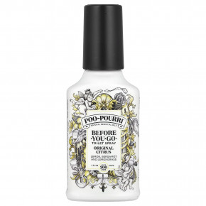 Poo-Pourri, Before-You-Go, спрей-освежитель для туалета, с цитрусовым ароматом, 118 мл (4 жидк. унции) - описание