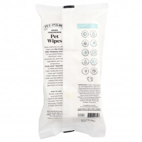 Poo-Pourri, Pet-Pourri™, салфетки для освежения шерсти питомцев, Pawsitively Fresh, 50 шт. в Москве - eco-herb.ru | фото