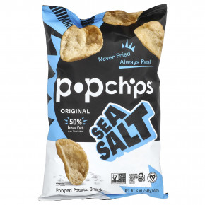 Popchips, оригинальная, морская соль, 142 г (5 унций) - описание | фото