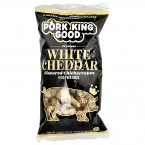Pork King Good, Chicharrones, со вкусом белого чеддера, 49,5 г (1,75 унции) - описание | фото