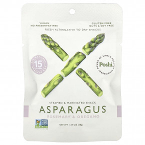 Poshi, спаржа, с розмарином и орегано, 38 г (1,34 унции) - описание | фото