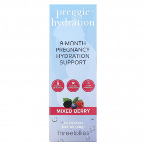 Preggie, Hydration, ягодное ассорти, 10 пакетиков, по 4 г (0,14 унции) - описание | фото