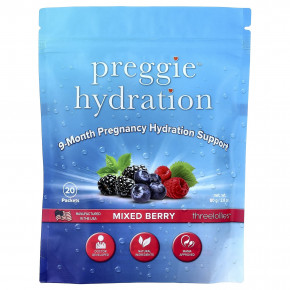 Preggie, Hydration, ягодное ассорти, 20 пакетиков по 4 г (0,14 унции) - описание | фото