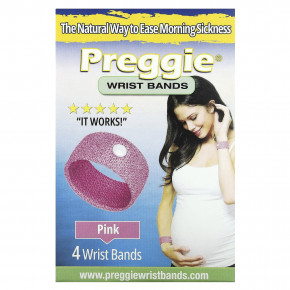 Preggie, ремешок для запястья, розовый, 4 шт. - описание