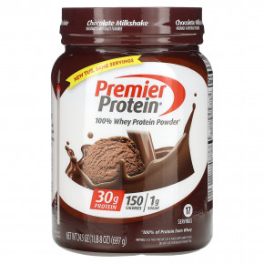 Premier Protein, Порошок из 100% сывороточного протеина, шоколадный молочный коктейль, 697 г (1 фунт 8 унций) в Москве - eco-herb.ru | фото