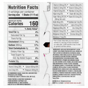 Premier Protein, высокопротеиновый коктейль, шоколад и арахисовая паста, 4 шт. по 325 мл (11 жидк. унций) в Москве - eco-herb.ru | фото