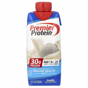 Premier Protein, высокопротеиновый коктейль, ванильный вкус, 4 шт. по 325 мл (11 жидк. унций) в Москве - eco-herb.ru | фото