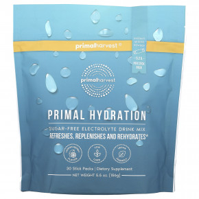 Primal Harvest, Primal Hydration, без сахара, со вкусом лимона и ягод, 30 пакетиков в упаковке, 156 г (5,5 унции) в Москве - eco-herb.ru | фото