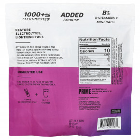 Prime Hydration, Rapid ReHydration, смесь для приготовления электролитического напитка, со вкусом ягод и цитрусовых, 16 стик-пакетов по 5,7 г (0,2 унции) в Москве - eco-herb.ru | фото