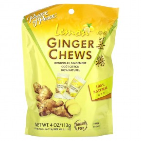 Prince of Peace, Ginger Chews, Lemon, 4 oz (113 g) - описание