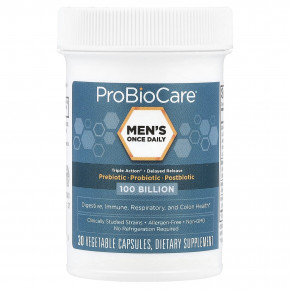 ProBioCare, Men's Once Daily, пребиотик, пробиотик, постбиотик, 100 млрд, 30 растительных капсул в Москве - eco-herb.ru | изображение ProBioCare, Men's Once Daily, пребиотик, пробиотик, постбиотик, 100 млрд, 30 растительных капсул в Москве - eco-herb.ru | фото