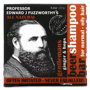 Professor Fuzzworthy's, Gentlemans Beer Shampoo Bar, для нормальных волос, с имбирем и хмелем, 120 г (4,2 унции) в Москве - eco-herb.ru | фото