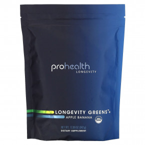 ProHealth Longevity, Longevity Greens +, зелень, яблоко и банан, 342 г (12,06 унции) - описание | фото
