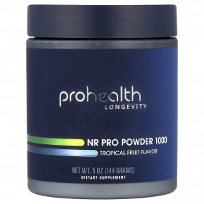 ProHealth Longevity, NR Pro Powder 1000, тропические фрукты, 144 г (5 унций) - описание | фото