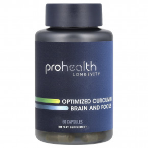 ProHealth Longevity, Optimized Curcumin, Brain and Focus, 60 капсул - описание | фото