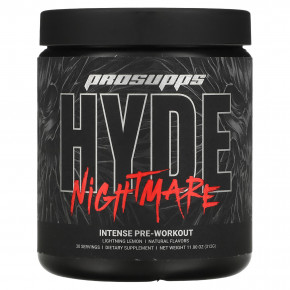 ProSupps, Hyde Nightmare, Intense Pre-Workout, Lightning Lemon, 11 oz (312 g) - описание | фото