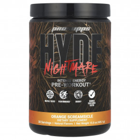 ProSupps, HYDE® Nightmare, интенсивная энергия перед тренировкой, апельсиновый сок, 425,1 г (15 унций) - описание | фото