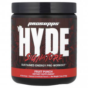 ProSupps, Mr. Hyde®, фирменный предтренировочный комплекс, фруктовый пунш, 216 г (7,6 унции) - описание | фото