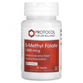 Protocol for Life Balance, 5-Methyl Folate, 1,000 mcg, 90 Tablets в Москве - eco-herb.ru | фото