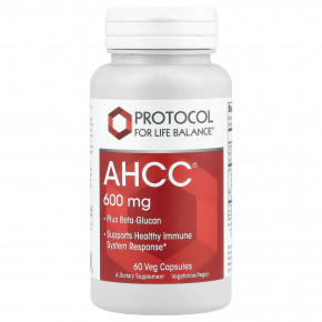 Protocol for Life Balance, AHCC® Plus Beta-Glucan, 60 растительных капсул - описание | фото