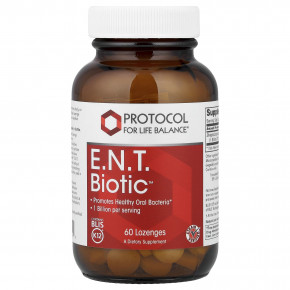 Protocol for Life Balance, ENT Biotic™, 60 пастилок (21 мг в 1 пастилке) в Москве - eco-herb.ru | фото