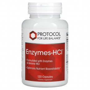 Protocol for Life Balance, Enzymes-HCI, 120 капсул - описание | фото