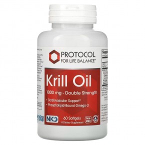 Protocol for Life Balance, Krill Oil, Double Strength, 1,000 mg, 60 Softgels в Москве - eco-herb.ru | фото