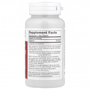 Protocol for Life Balance, мелатонин, максимальная сила действия, 20 мг, 90 растительных капсул в Москве - eco-herb.ru | фото