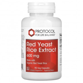 Protocol for Life Balance, Red Yeast Rice Extract, 600 mg, 90 Veg Capsules в Москве - eco-herb.ru | фото