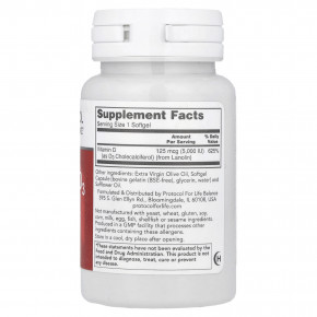 Protocol for Life Balance, высокоактивный витамин D3, 125 мкг (5000 МЕ), 120 капсул в Москве - eco-herb.ru | изображение Protocol for Life Balance, высокоактивный витамин D3, 125 мкг (5000 МЕ), 120 капсул в Москве - eco-herb.ru | фото