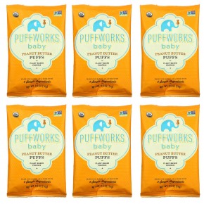 Puffworks, Baby, слоеное масло, арахисовая паста, 6 пакетиков по 14 г (0,5 унции) в Москве - eco-herb.ru | фото