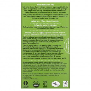 Pukka Herbs, Органический травяной чай, активная куркума, без кофеина, 20 пакетиков, 36 г (1,27 унции) в Москве - eco-herb.ru | фото