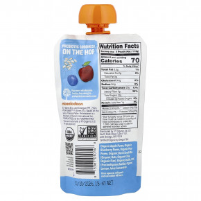 Pumpkin Tree Organics, Peter Rabbit™ Organics, органическое фруктовое пюре, овсяные хлопья и семена, яблоко и голубика, 113 г (4 унции) в Москве - eco-herb.ru | фото