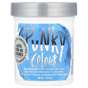 Punky Colour, Полустойкая кондиционирующая краска для волос, голубой, 100 мл (3,5 жидк. унц.) - описание