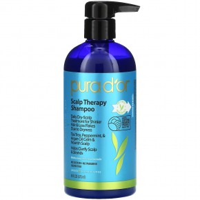 Pura D'or, Scalp Therapy Shampoo, шампунь для ухода за кожей головы, 473 мл (16 жидк. унций) в Москве - eco-herb.ru | фото