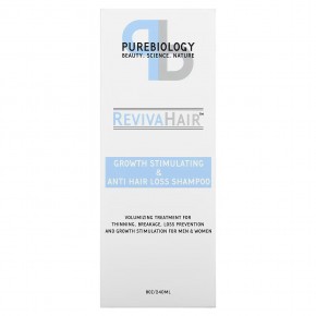 Pure Biology, RevivaHair, шампунь против выпадения и стимуляции роста волос, 240 мл (8 унций) в Москве - eco-herb.ru | фото