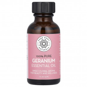 Pure Body Naturals, 100% чистое эфирное масло, герани, 30 мл (1 жидк. унц.) - подробнее Pure Body Naturals, 100% чистое эфирное масло, герани, 30 мл (1 жидк. унц.) - описание