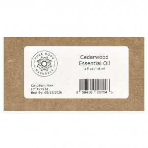 Pure Body Naturals, 100% чистое эфирное масло, кедр, 118 мл (4 жидк. унц.) в Москве - eco-herb.ru | изображение Pure Body Naturals, 100% чистое эфирное масло, кедр, 118 мл (4 жидк. унц.) в Москве - eco-herb.ru | фото