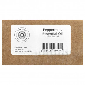 Pure Body Naturals, эфирное масло, перечная мята, 120 мл (4 жидк. унции) в Москве - eco-herb.ru | фото