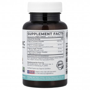 Pure Co., органическая куркума с имбирем и черным перцем, 60 веганских капсул в Москве - eco-herb.ru | фото