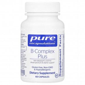 Pure Encapsulations, B-Complex Plus, 60 капсул - описание