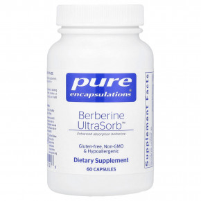 Pure Encapsulations, Berberine UltraSorb ™, 550 мг, 60 капсул - описание | фото