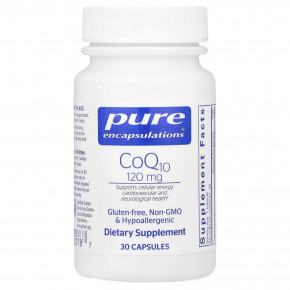 Pure Encapsulations, CoQ10, 120 мг, 30 капсул - описание