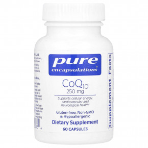 Pure Encapsulations, CoQ10, 250 мг, 60 капсул - описание