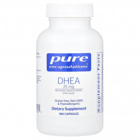 Pure Encapsulations, ДГЭА, 25 мг, 180 капсул - описание | фото